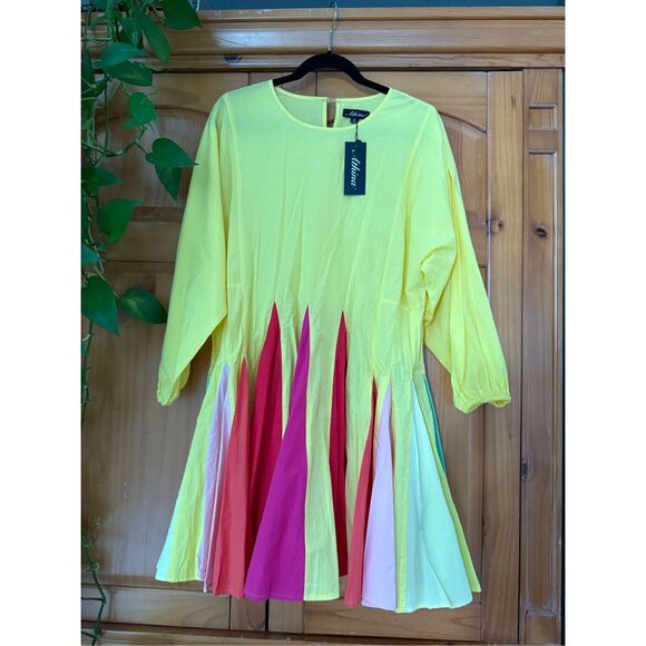 Athina Mini Rainbow Flowy Dress NWT Size Medium - Picture 3 of 13
